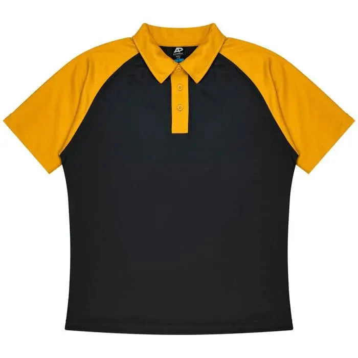 Aussie Pacific Manly Mens Polo 1318  Aussie Pacific BLACK/GOLD S
